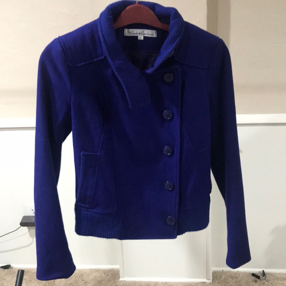 Kenneth Cole wool blend bomber jacket